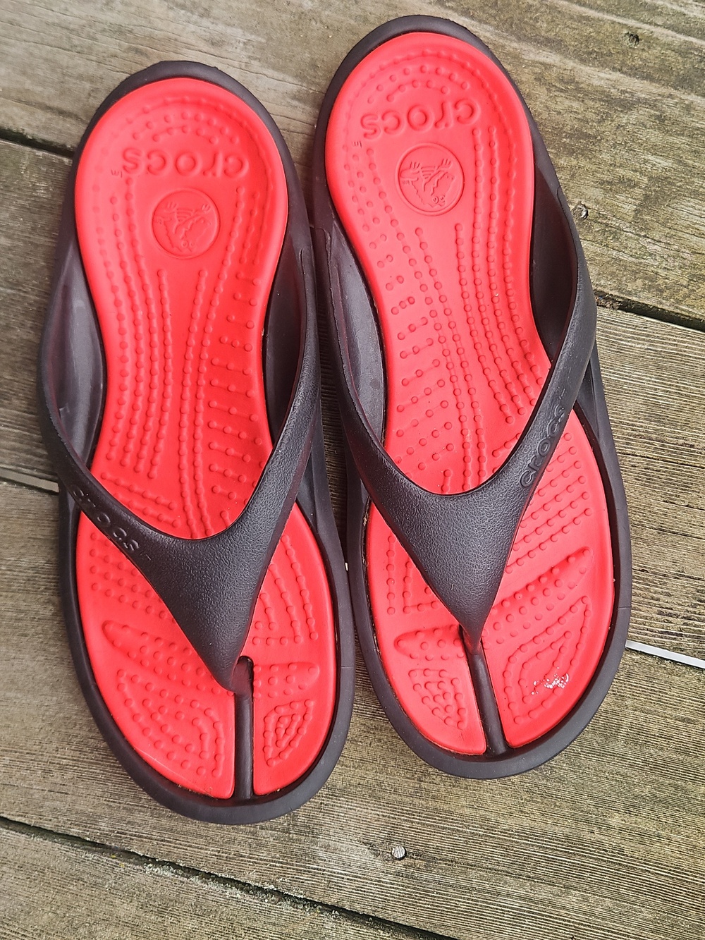 EUC Crocs Swiftwater flip flops - Picture 2 of 4